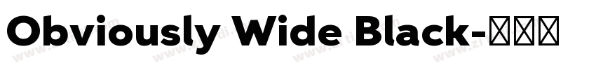 Obviously Wide Black字体转换